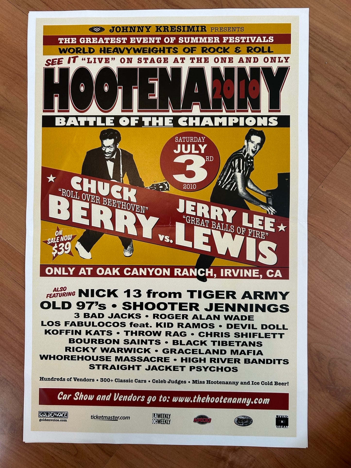 HOOTENANY 2010 CHUCK BERRY / JERRY LEE LEWIS FLYER