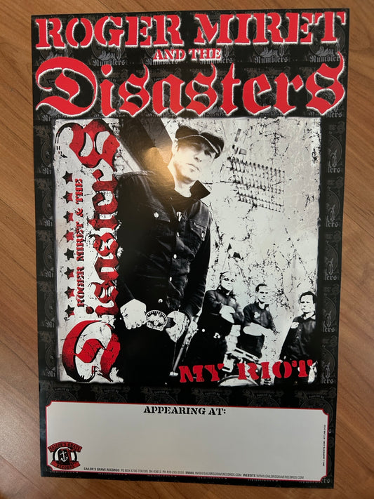 ROGET MIRET & THE DISASTERS - MY RIOT POSTER