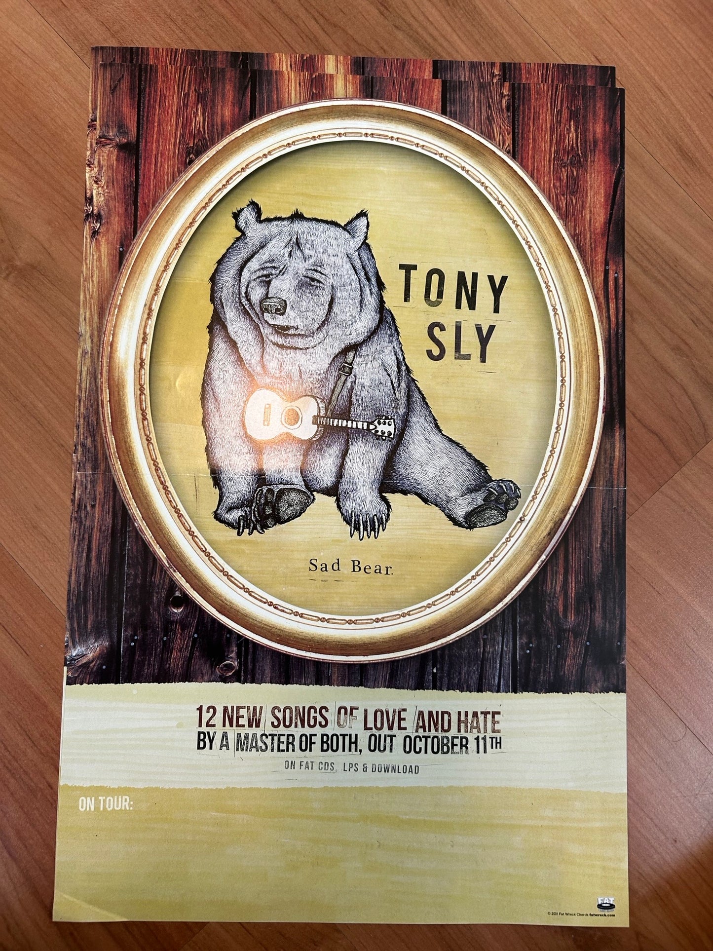 TONY SLY - SAD BEAR POSTER
