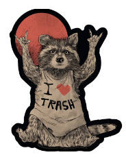 EDUELY - I LOVE TRASH STICKER