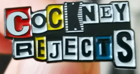 COCNEY REJECTS - COCKNEY REJECTS CUT OUT ENAMEL PIN