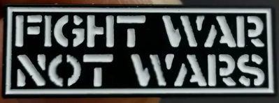 CRASS - FIGHT WAR NOT WARS (RECTANGLE) ENAMEL PIN