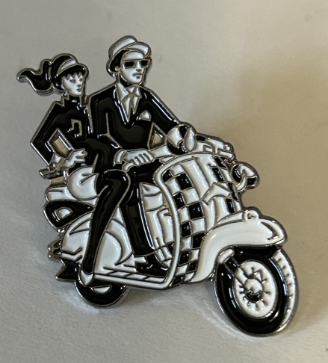 ENAMEL PIN - SCOOTER SKA CUT OUT