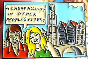 SEX PISTOLS - HOLIDAYS IN THE SUN ENAMEL PIN