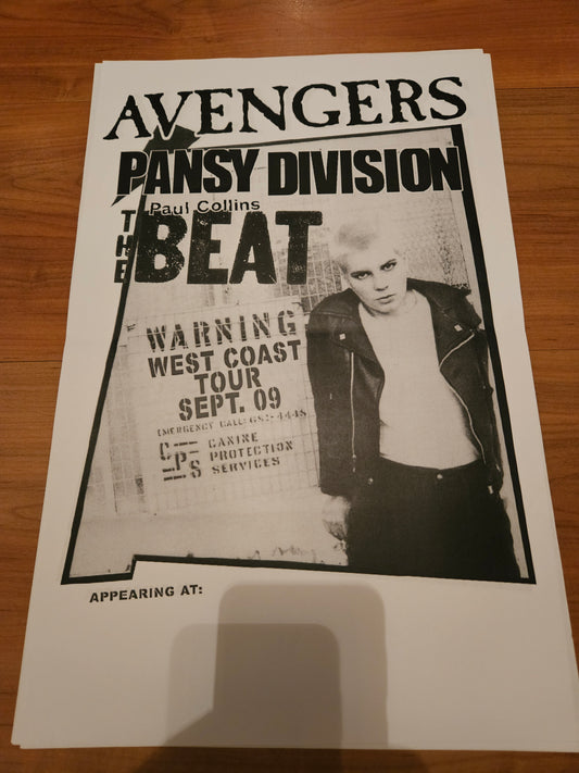 AVENGERS PANSY DIVISION THE BEAT FLYER POSTER