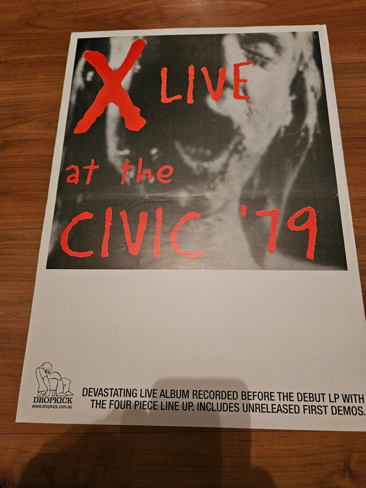 X - LIVE AT THE CIVIC POSTER