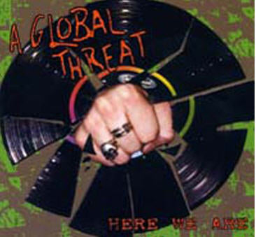 A GLOBAL THREAT - BROKEN VINYL 1" BUTTON