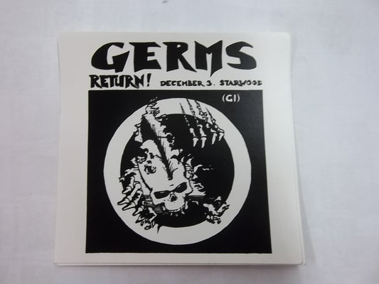 GERMS - RETURN STICKER