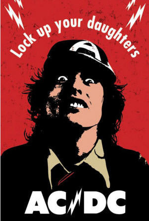AC/DC - LOCK UP YOUR DAUGHTERS 1" BUTTON