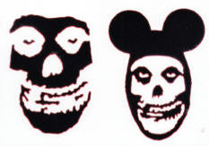MISFITS - SKULL / MICKEY SKULL RUBOFF STICKER