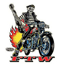 VINCE RAY STICKER - BIKER FTW STICKER