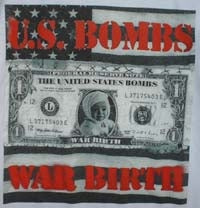 US BOMBS - WAR BIRTH 1" BUTTON