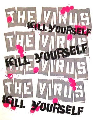 VIRUS - KILL YOURSELF 1" BUTTON