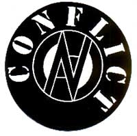 CONFLICT - LOGO  + CONFLICT 1" BUTTON