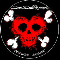 RAMONES - DEE DEE RAMONE SKULL 1" BUTTON