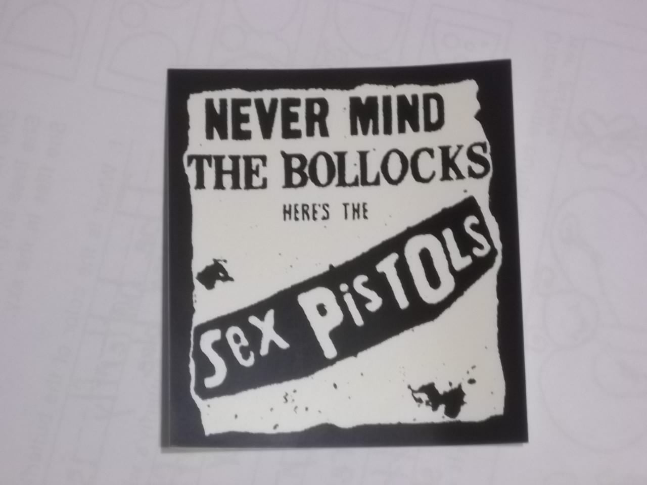 SEX PISTOLS - NEVER MIND THE BOLLOCK B/W STICKER