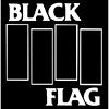 BLACK FLAG - BARS + BLACK FLAG BLACK 1" BUTTON