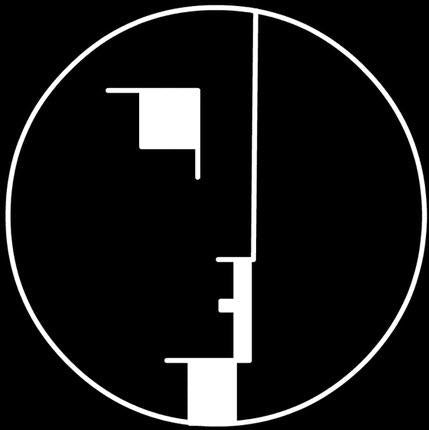 BAUHAUS - LOGO (BLACK) 1" BUTTON