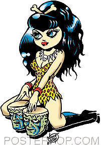 VINCE RAY STICKER - BONGO GIRL STICKER