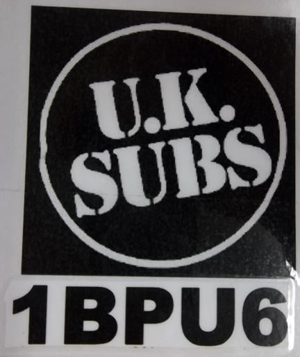 UK SUBS - LOGO BACK PATCH