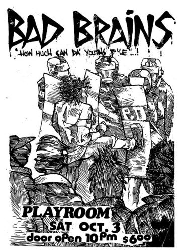 BAD BRAINS - AT THE PLAYROOM POSTER