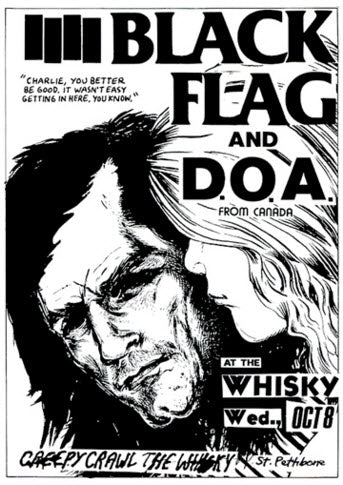 BLACK FLAG & DOA - AT THE WHISKY A GOGO POSTER