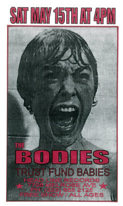 HEADLINE FLYER - THE BODIES / TRUST FUND BABIES (COLOR)