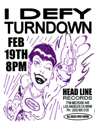 HEADLINE FLYER - TURNDOWN / I DEFY