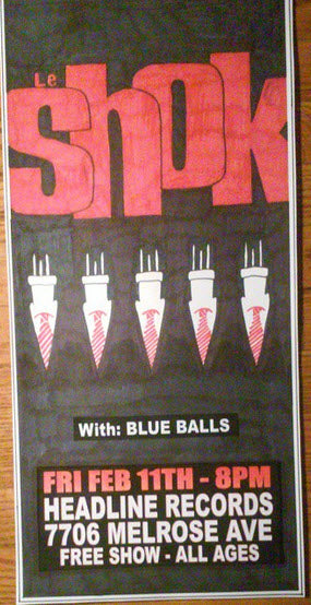 HEADLINE FLYER - LE SHOK / BLUE BALLS (COLOR)