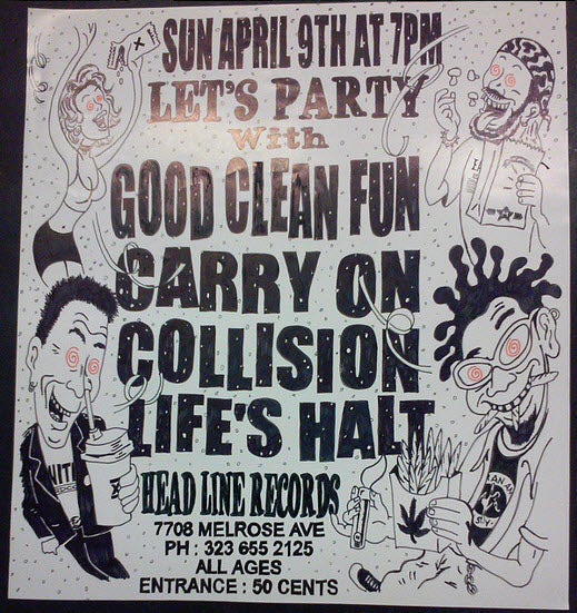 HEADLINE FLYER - GOOD CLEAN FUN / CARRY ON / COLLISION / LIFE'S