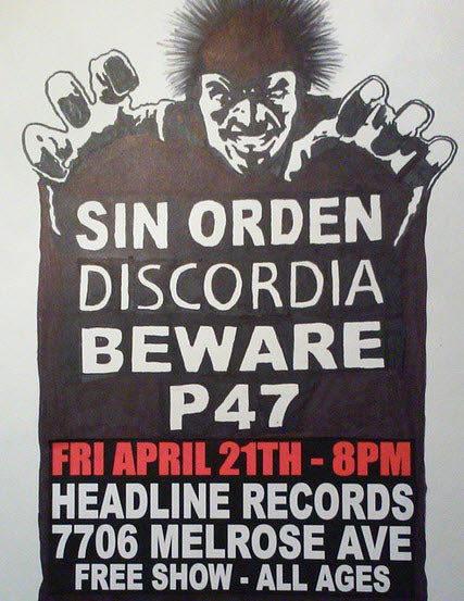 HEADLINE FLYER - SIN ORDEN / DISCORDIA (COLOR)