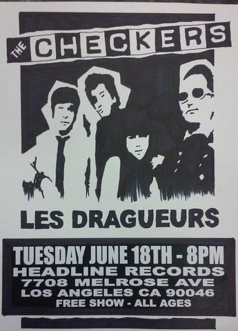 HEADLINE FLYER - THE CHECKERS / LES DRAGUEURS