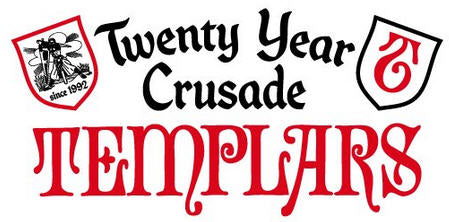 TEMPLARS - TWENTY YEAR CRUSADE 1" BUTTON