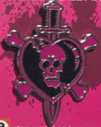 JOHNNY THUNDERS - SKULL & DAGGER ENAMEL PIN BADGE