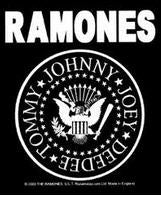 RAMONES - LOGO B/W SQUARE STICKER