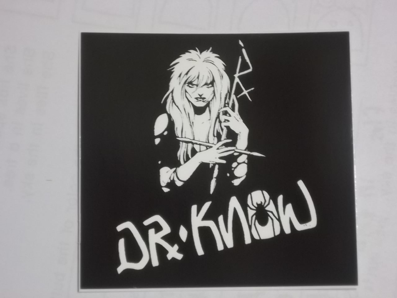 Mr. Know Icon DR KNOW - LOGO STICKER – Headline Records
