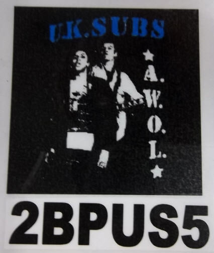 UK SUBS - AWOL BACK PATCH