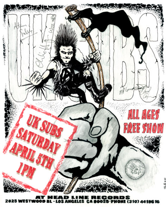 HEADLINE FLYER - UK SUBS (COLOR)