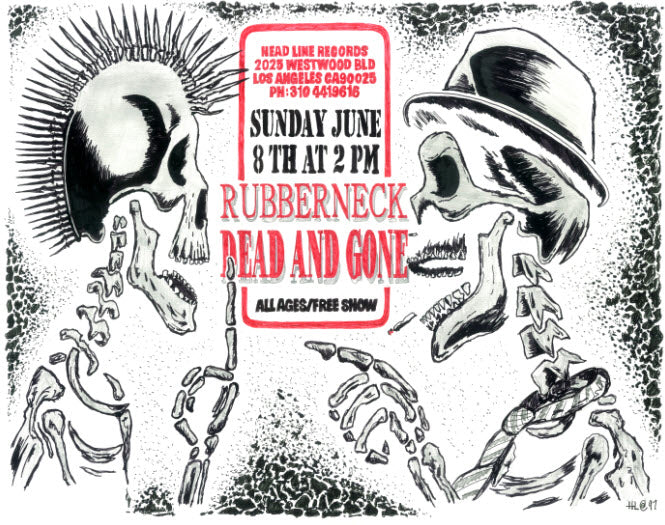 HEADLINE FLYER - RUBBERNECK / DEAD & GONE (COLOR)