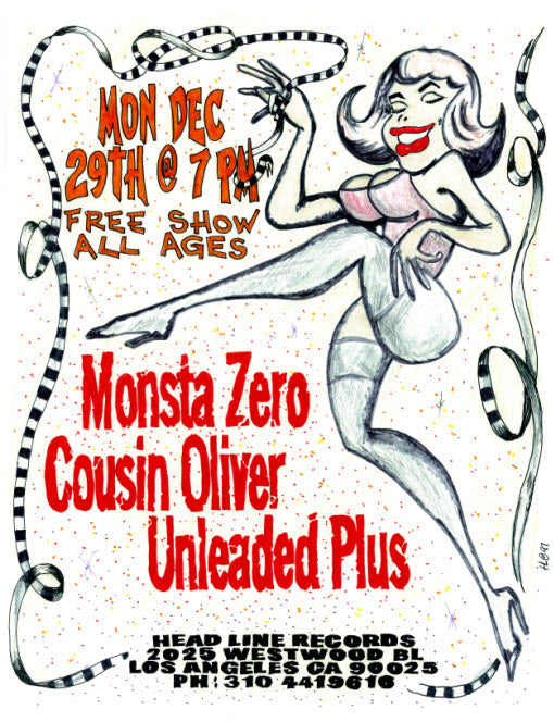 HEADLINE FLYER - MONSTA ZERO / COUSIN OLIVER (COLOR)