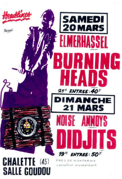 HEADLINE FLYER - DIDJITS / BURNING HEADS (COLOR)