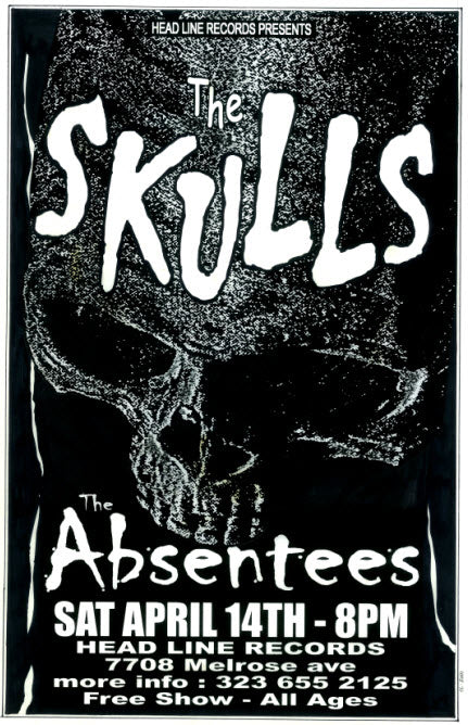 HEADLINE FLYER - SKULLS / ABSENTEES