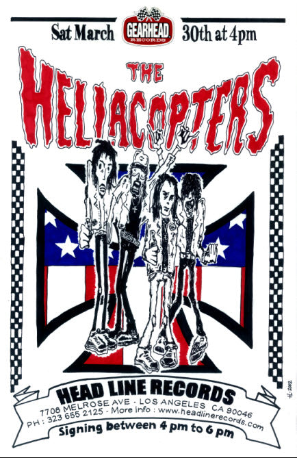 HEADLINE FLYER - HELLACOPTERS SIGNING (COLOR)