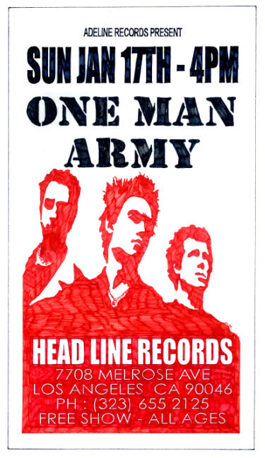 HEADLINE FLYER - ONE MAN ARMY (COLOR)