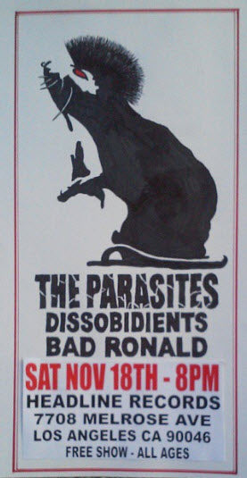 HEADLINE FLYER - PARASITES / DISSOBEDIENTS (COLOR)