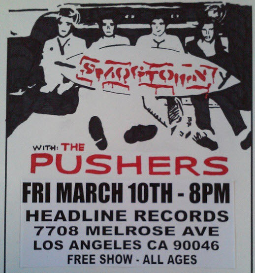 HEADLINE FLYER - SMOGTOWN / PUSHERS (COLOR)