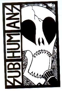 SUBHUMANS - GHOST SKULL 1" BUTTON