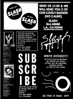 BOOK - SLASH A PUNK MAGAZINE FROM LOS ANGELES