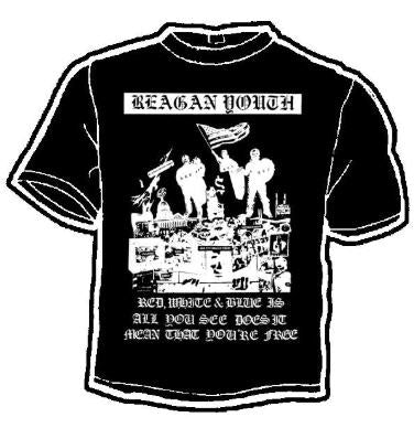 REAGAN YOUTH - RED WHITE & BLUE TEE SHIRT