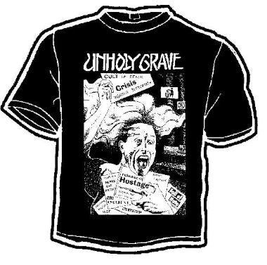 UNHOLY GRAVE - NEWS PAPER TEE SHIRT